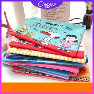 Oeggeo shop กระเป๋าผ้าแคนวาส ลายการ์ตูน ขนาด a4 สําหรับใส่เครื่องสําอาง เอกสาร