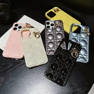 Fashion brand for IPhone 14promax 13 12 Pro Max 12 14Plus Soft Phone Case IPhone 14pro 12pro 13pro Metal pendant Back Cover