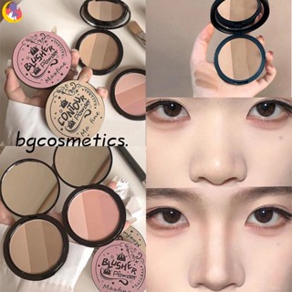 3 IN 1 Too Cool For School Contouring Powder Bronzers Palette Long-lasting Shading Power Natural Highlighter Makeup Cosmetics RYVN