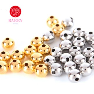 BARRY 1000pcs/lot Brass Fishing Beads Round Fishing Spoon Beads Slotted Fishing Beads Mini Beads Gold Silver Fishing Lure DIY Fishing Accessories 2mm/2.4mm/3mm/4mm Fly Tying Material Metal Fishing Beads