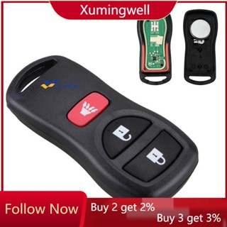 Xuming รีโมตกุญแจรถยนต์ 315MHz 3 ปุ่ม แบบเปลี่ยน KBRASTU15 สําหรับ Infiniti Nissan Frontier Murano Armada Pathfinder 2002-2008