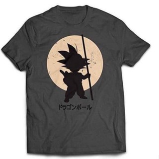 AABเสื้อยืดผ้าฝ้ายพรีเมี่ยม เสื้อยืด พรีเมี่ยม ลาย Dragonball 90s Goku Shadow Misty