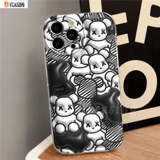 เคสโทรศัพท์มือถือแบบนิ่ม ลายหมี Kwas 3D สําหรับ Realme C55 Realme 10 C11 2021 C33 C35 C31 C21Y C25Y C15 C12 C25 C20 Realme5 5i 6i 8i C3 C2 C1 Narzo 50A Prime