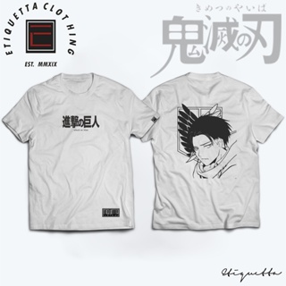 พร้อมส่ง Anime shirt - Attack on Titan - Levi การเปิดตัวผลิตภัณฑ์ใหม่ T-shirt