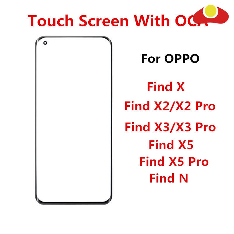 อะไหล่หน้าจอสัมผัส LCD ด้านหน้า และกระจก แบบเปลี่ยน สําหรับ OPPO Find N X5 Pro X3 X2 X