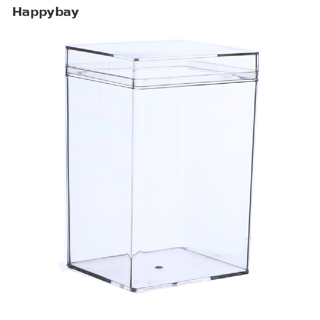 <Happybay> กล่องพลาสติกใส ทรงสี่เหลี่ยม สําหรับใส่ขนมบิสกิต ตุ๊กตา ของขวัญ