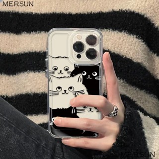 ✅เคสมือถือ แบบนิ่ม ลายแมว สําหรับ Iphone14 Pro Max iPhone Case 13 12 11 xr 7 8 Plus GXE3