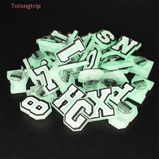 Tolongtrip&gt; สายรัดข้อมือ PVC เรืองแสงในที่มืด ลายตัวอักษร Ch สําหรับรองเท้า 1 ชิ้น