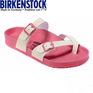 ใหม่!!! Birkenstock Mayari รองเท้าแตะหนัง ส้นเตารีด สีชมพู แฟชั่นสําหรับผู้หญิง