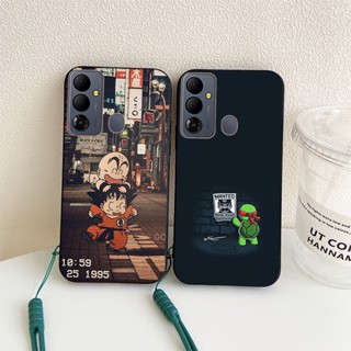 เคสโทรศัพท์มือถือ ลายการ์ตูนปิกาจู พร้อมสายคล้อง สําหรับ Infinix Tecno POP 6 7 Pro GO POP6 POP7