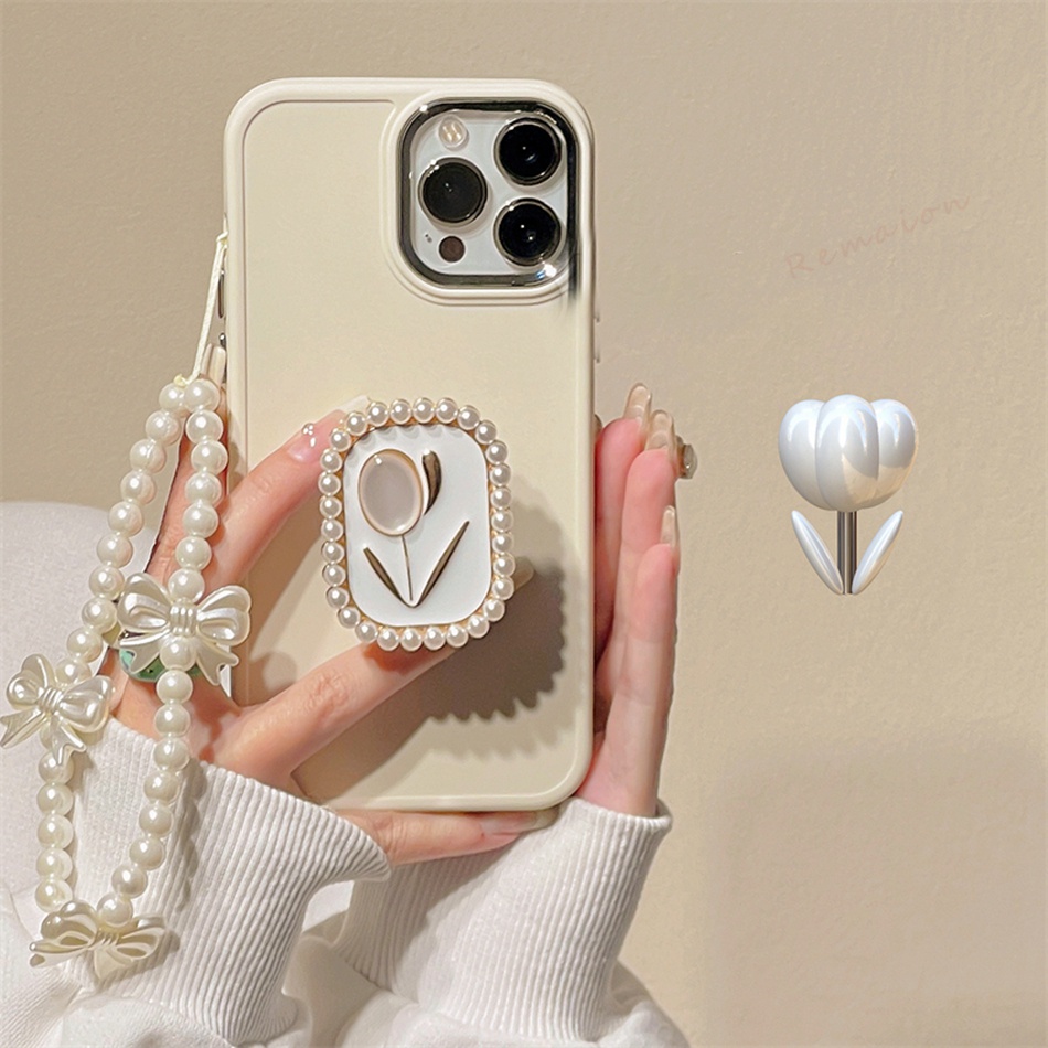เคสโทรศัพท์มือถือ ซิลิโคน ผิวด้าน กันกระแทก ลายหัวใจ 3D ระยิบระยับ พร้อมสายโซ่คล้อง ประดับไข่มุก สําหรับ iPhone 11 12 13 14 Pro MAX 7 8 Plus 11Pro X XR XS MAX SE 2020 2022