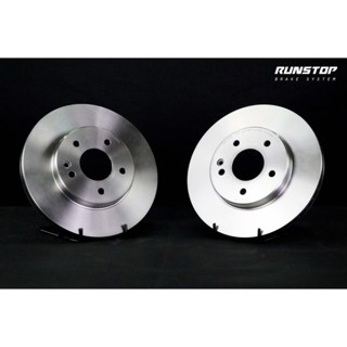 RUNSTOP รันสตอป brake disc จานเบรคหน้า แบบเรียบ ขนาดเดิม284 Mercedes Benz รุ่น W202 C220 C280 ราคาต่อคู่ เบรก