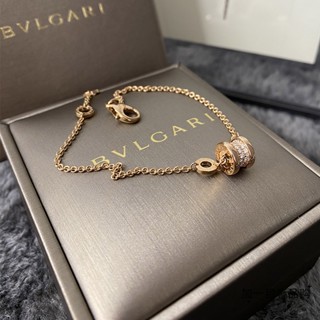 [พร้อมส่ง] Bvlgari/b. Zero1 Series สร้อยข้อมือ ประดับเพชร สีโรสโกลด์ ขนาดเล็ก สําหรับผู้หญิง