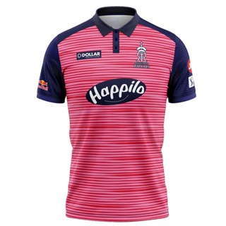 เสื้อกีฬาแขนสั้น ลายทีม Rajasthan Royals IPL Replica Cricket Jersey 2022- RR IPL