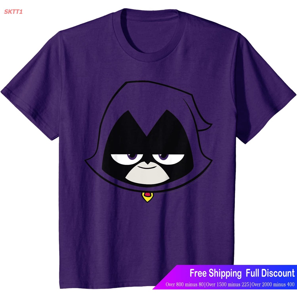 GOD ER เสื้อยืดผ้าฝ้ายพิมพ์ลายSKTT1 เสื้อยืดผู้ชายและผู้หญิง Kids DC Comics Teen Titans Go! Raven Bi