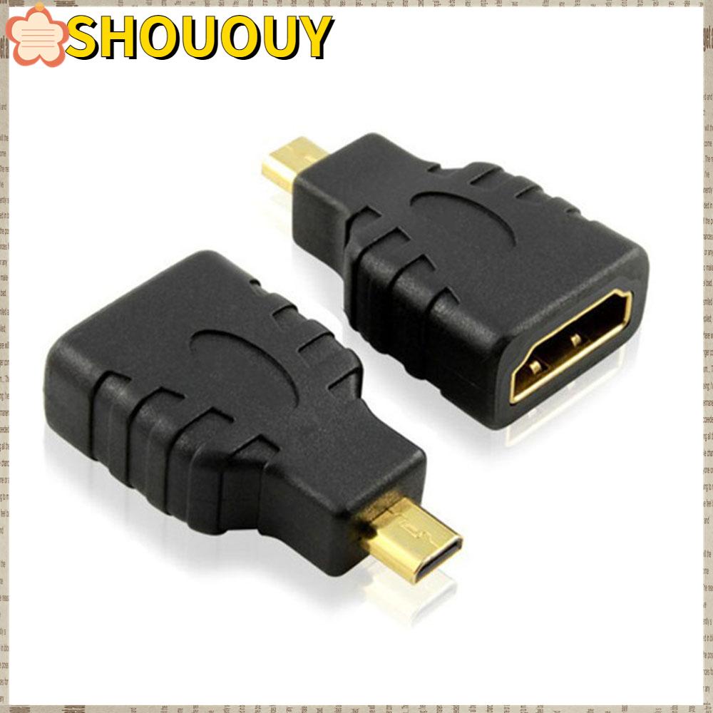 Shououy อะแดปเตอร์ Micro HDMI เป็น HDMI ชุบทอง 1.4V Type D เป็น Type A สําหรับ Microsoft Surface RT