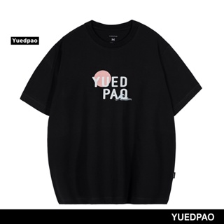 #ถูกสุด Yuedpao ยอดขาย No.1 รับประกันไม่ย้วย 2 ปี ผ้านุ่ม เสื้อยืดเปล่า เสื้อยืด  Black sunset beach print