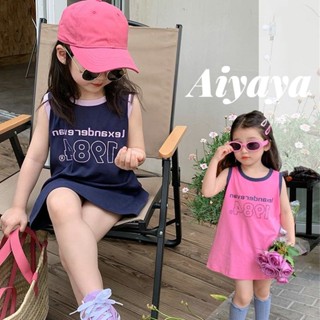 Aiyaya เสื้อผ้าเด็กผู้หญิง เสื้อผ้าเด็กผู้หญิง เดรสผ้าฝ้ายสำหรับเด็กหญิงที่น่ารัก（584）