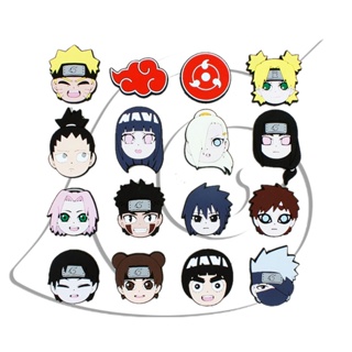 เข็มกลัด ลายการ์ตูนอนิเมะนารูโตะ Jibitz Sasuke Itachi Jibbits Croc Charm Kakashi Jibits น่ารัก เครื่องประดับ สําหรับตกแต่งรองเท้าผู้ชาย