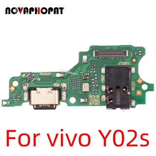 Novaphopat บอร์ดชาร์จไมโครโฟน แจ็คเสียง สายเคเบิลอ่อน USB สําหรับ vivo Y02s