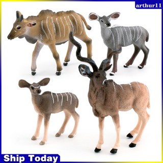 Arthur โมเดลฟิกเกอร์สัตว์ป่าจําลอง Kudu ของเล่นสําหรับเด็ก