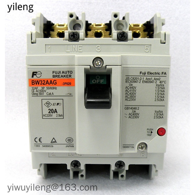 Fuji เบรกเกอร์สวิตช์อากาศ BW32SAG BW32AAG BW32AAM 3P 30A 32A 20A