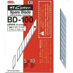 มีด ใบมีดคัตเตอร์ NT Cutter BD-100 ยกกล่อง 50 ใบ ใบมีด เอ็นที