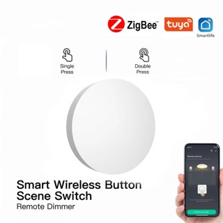 Tuya สวิตช์ฉาก zigbee อัจฉริยะ ปุ่มไร้สาย สวิตช์สัมผัสเดียว zigbee ควบคุมด้วยเสียง สําหรับควบคุมโทรศัพท์มือถือ