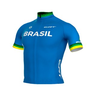 เสื้อกีฬาแขนสั้น ลายทีม BRASIL ERT Maillot Team Pro สําหรับผู้ชาย 2024