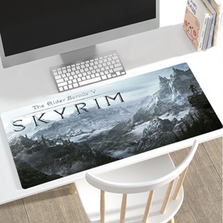 The Elder Scrolls V Skyrim แผ่นรองเมาส์เกมมิ่ง 400X900 แผ่นรองเมาส์ ยาง คีย์บอร์ด โต๊ะ แผ่นรองเมาส์ พรม