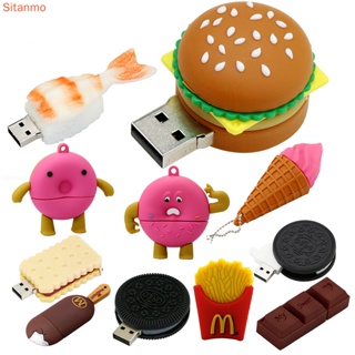 Hamburger Pendrive แฟลชไดรฟ์ USB 2.0 ความจุเยอะ 64GB 128GB 1TB 2TB 1GB 8GB 16GB 32GB รูปเฟรนช์ฟราย ช็อกโกแลต ขนมขบเคี้ยว น่ารัก