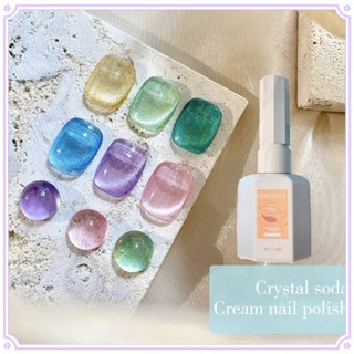 Qingyou 6 สี Cat Eye Nail Gel ยาทาเล็บ Glitter เจลเล็บกึ่งถาวรแช่ปิด UV LED เล็บเคลือบเงาสำหรับร้านทำเล็บมืออาชีพ 1 ชิ้น