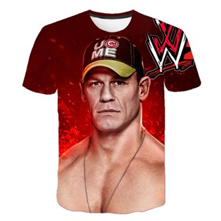 เสื้อยืดแขนสั้น พิมพ์ลายกราฟฟิค John Cena 3 มิติ ระบายอากาศ แบบแห้งเร็ว เหมาะกับใส่ออกกําลังกาย แฟชั่นฤดูร้อน สําหรับผู้ชาย และผู้หญิง