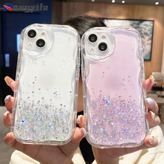 เคสโทรศัพท์มือถือ TPU ใส ลายกลิตเตอร์ รูปดาว หรูหรา สําหรับ Vivo V27 Pro V27E V25 Pro V23 V20 Pro V23E V21 V21S 5G Y16 Y02S Y77 Y77E 5G Y75 4G