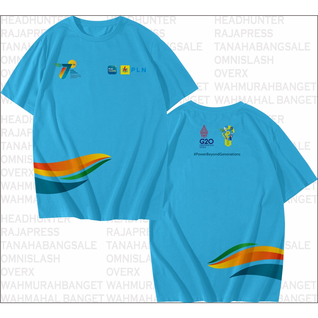 Pln ครบรอบ 777 ปี เสื้อยืด ลาย BUMN National Smart Electricity Day OFFICIAL PLN 4.0 G20 POWERBEYONDG