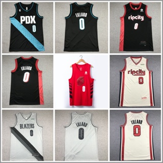 เสื้อกีฬาบาสเก็ตบอล ปักลายเบอร์ 0 Lillard Jersey แฟชั่นฤดูร้อน สําหรับผู้ชาย 2023