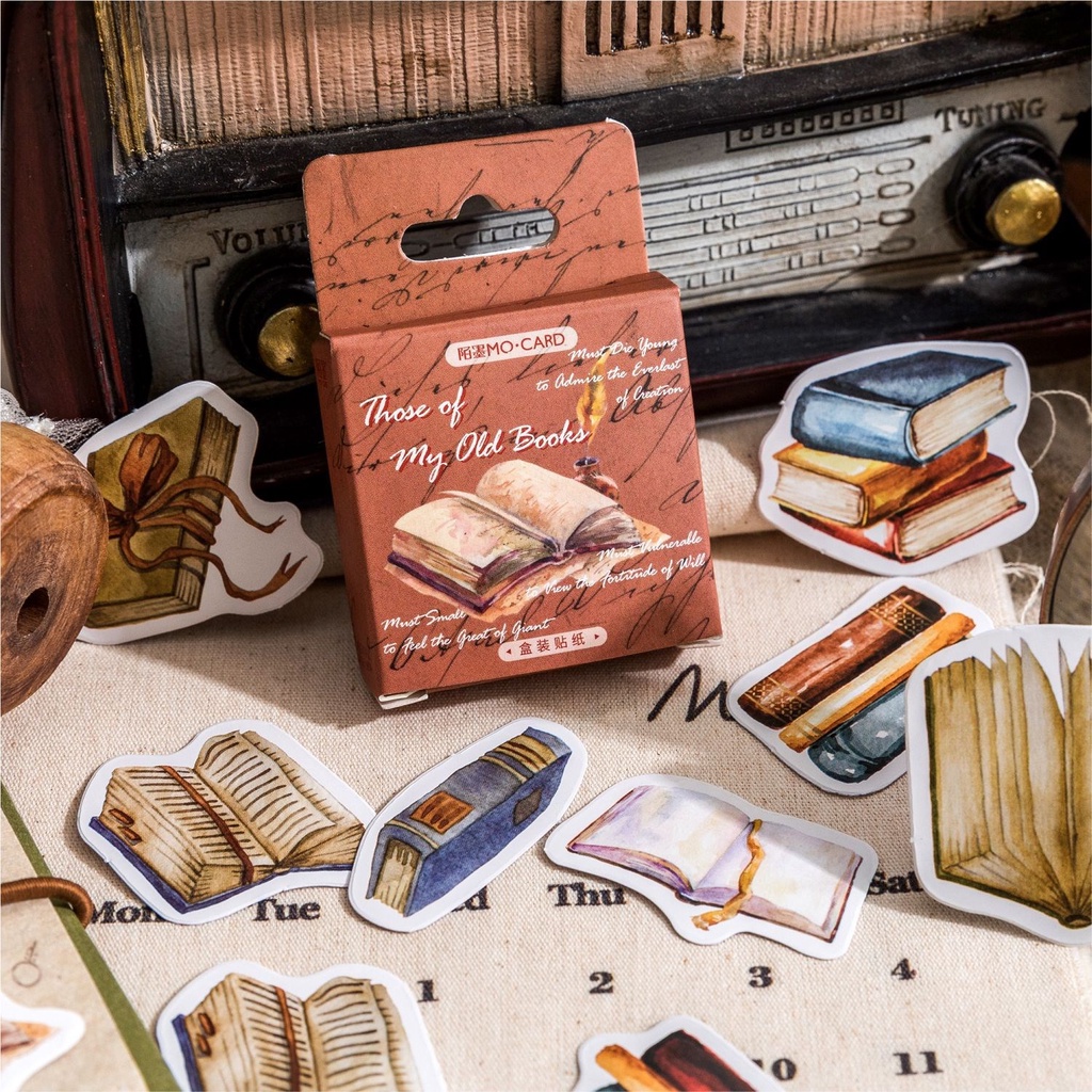 46 ชิ้นหนังสือเก่าของฉันสติกเกอร์ไดอารี่สติกเกอร์สมุดภาพตกแต่งกระดาษเครื่องเขียน ทําเอง สติกเกอร์โรงเรียนอุปกรณ์สํานักงาน