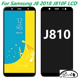 Tft หน้าจอสัมผัส LCD 6.0 นิ้ว พร้อมกรอบ แบบเปลี่ยน สําหรับ AMOLED Samsung Galaxy J8 2018 Galaxy SM-J810 J810F J810M