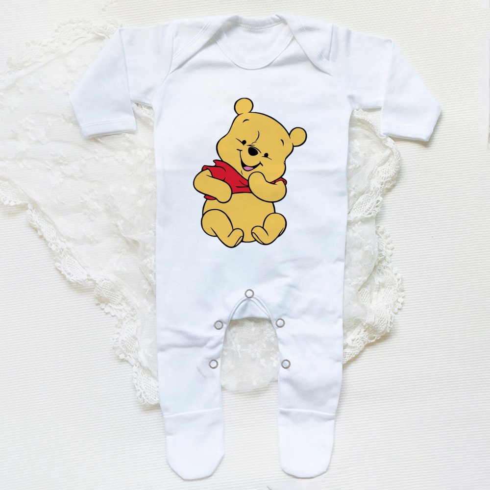 ชุดนอนบอดี้สูท พิมพ์ลายการ์ตูนหมีพูห์ เหมาะกับของขวัญ สไตล์ฮิปฮอป สําหรับเด็กทารกแรกเกิด - รูปที่ 7