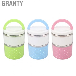 Granty Bento Box  Lightweight  Leakage Good Sealing PP Housing Odorless Double Layer Thermal Lunch Box  for Office