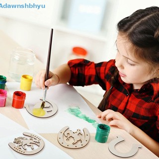 Adhyu ชิปไม้ ลายกราฟฟิติ ม้า แฮนด์เมด DIY สําหรับตกแต่ง 24 ชิ้น