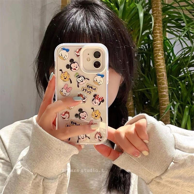 Three-in-One Cartoon Phone Case For Iphone14pro Max Apple 11 Phone Case 8plus Soft XR XS