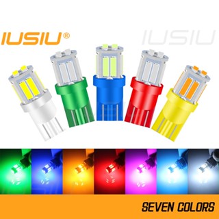 Iusiu ใหม่ หลอดไฟเลี้ยว Led T10 W5W WY5W 7020 10SMD 12v สําหรับติดป้ายทะเบียนรถยนต์ รถจักรยานยนต์