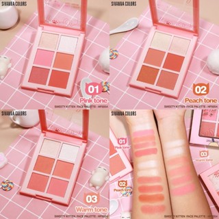 Sivanna Colors Sweety Kitten Face Palette HF5054 ซีเวียน่า พาเลท แต่งหน้าน้องแมว