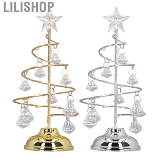 Lilishop Christmas Tree Lamp Small Decorative Iron Tree Night Light Orname US