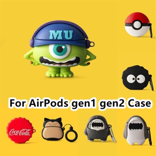 【imamura】เคสหูฟัง แบบนิ่ม ลายการ์ตูนฉลาม สําหรับ AirPods gen1 gen2 gen1 gen2