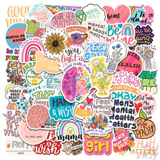 ❉ สติกเกอร์ Mental Health Art Series 02 สําหรับตกแต่ง ❉ สติกเกอร์แฟชั่น กันน้ํา DIY 50 ชิ้น/เซต