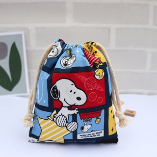 กระเป๋าเครื่องสําอาง ขนาดเล็ก กันน้ํา ลายการ์ตูน Snoopy น่ารัก