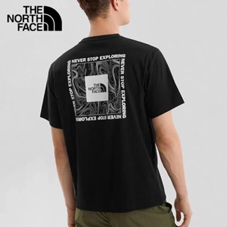 เสื้อยืดแขนสั้น คอกลม ผ้าฝ้าย 100% พิมพ์ลาย The North Face สําหรับผู้ชาย และผู้หญิง