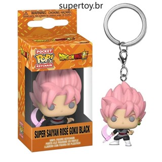 Funko Pop พวงกุญแจ ฟิกเกอร์ Dragon Ball Super - Super Saiyan Rose Goku สีดํา